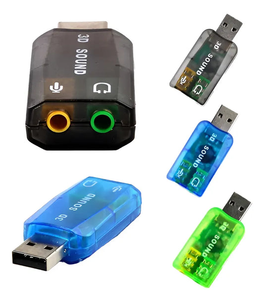 Tarjeta De Sonido Usb 5.1. Audífonos Y Micrófono 3.5mm Ezi