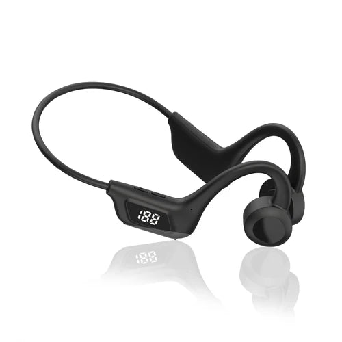 Auriculares de conducción ósea inalámbricos Bluetooth 5,2 auriculares deportivos impermeables auriculares con reducción de ruido micrófono MP3 soporte tarjeta SD