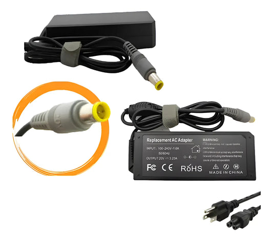 CARGADOR LENOVO 20V 3.25A PUNTA AMARILLA
